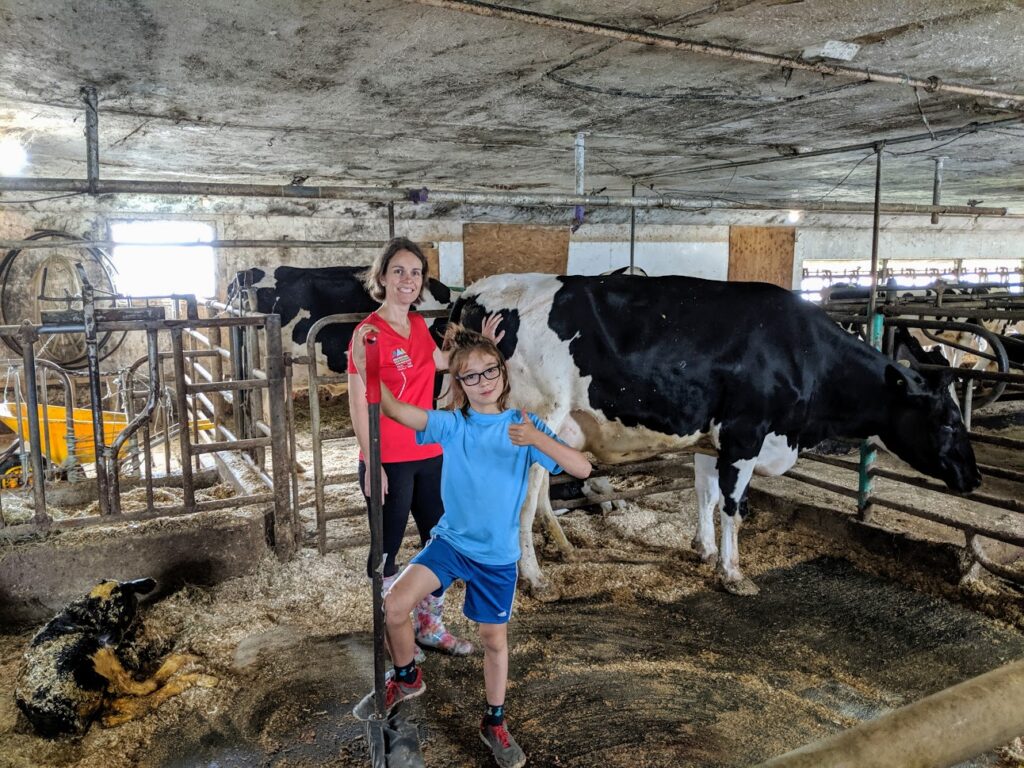 My son and I at the farm